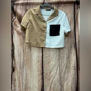 Two-Tone Button Down Shirt